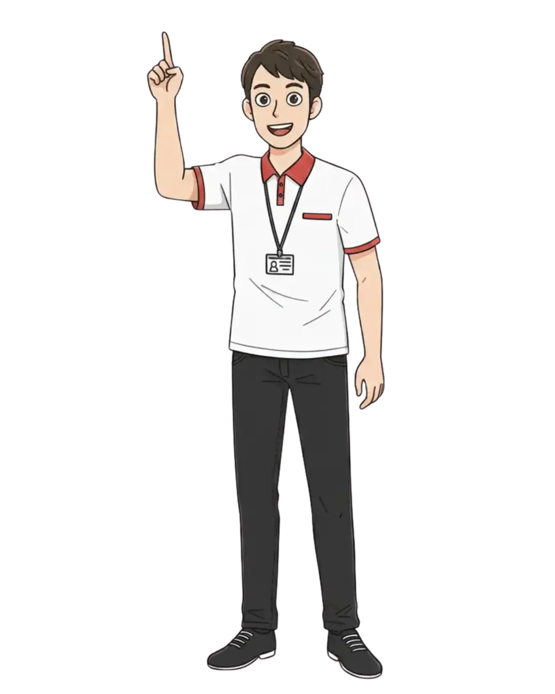 Personagem confiante entendendo o processo